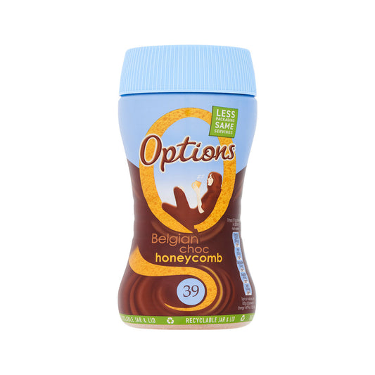 Options Hot Chocolate Honeycomb Belgian Chocolate 220g Jar Instant Hot Chocolate