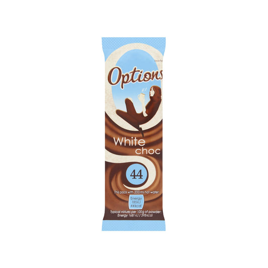 Options Hot Chocolate White Chocolate 1 x Sachet Instant Hot Chocolate