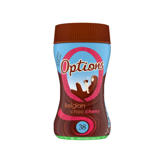 Options Belgian Choc Cherry 220g Jar