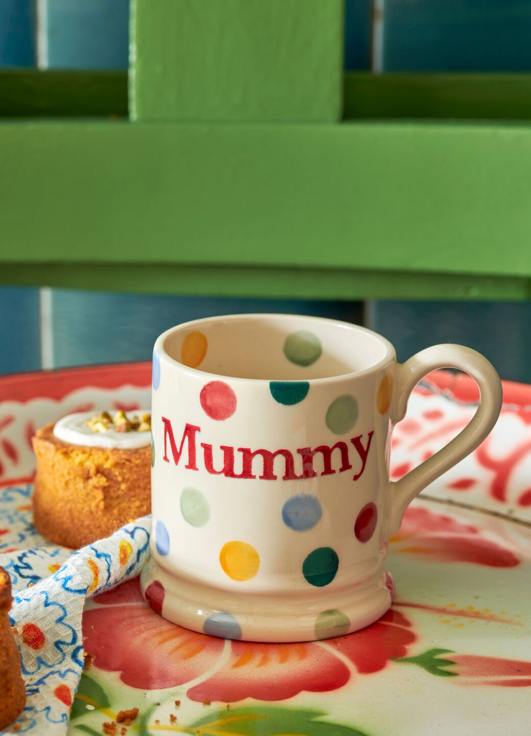 Emma Bridgewater Seconds Polka Dot Mummy 1/2 Pint Mug Unique Handmade & Handpainted English Earthenware Tea/Coffee Mug