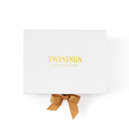 Twinings White Gift Box Small With Gold Ribbon Create Your Own Gift Tea Gift Box