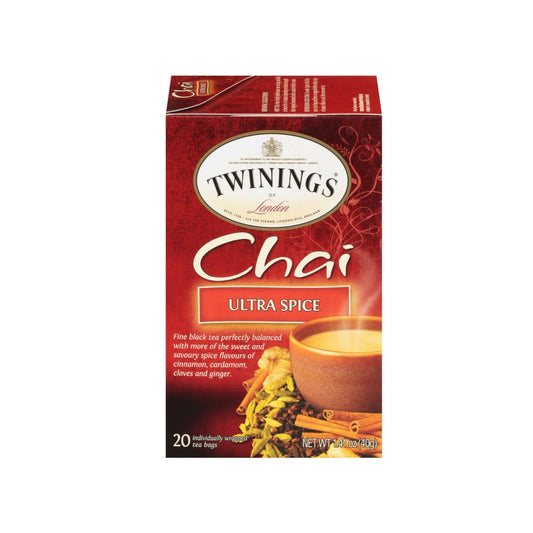 Twinings Chai Ultra Spice Black Tea (International Blend) 6 x 20 Envelopes