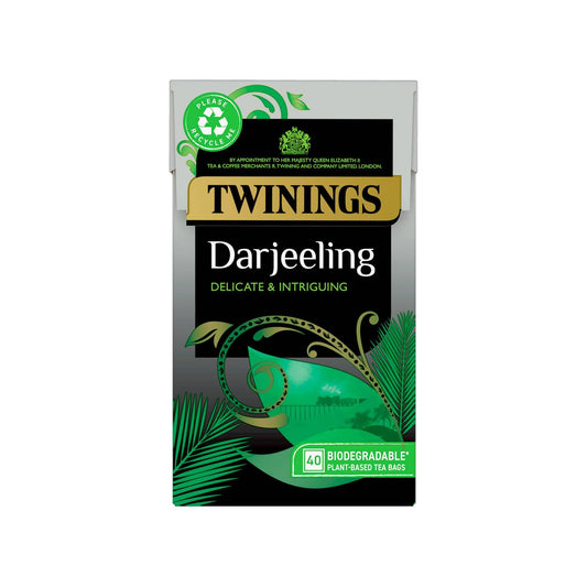 Twinings Darjeeling Tea 40 Tea Bags All Natural Ingredients Delicate Darjeeling Black Tea Indian Tea Blend