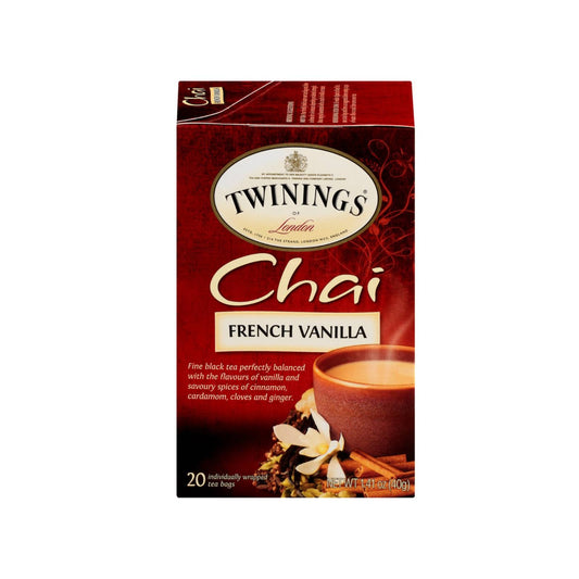 Twinings Chai French Vanilla Black Tea (International Blend) 6 x 20 Envelopes