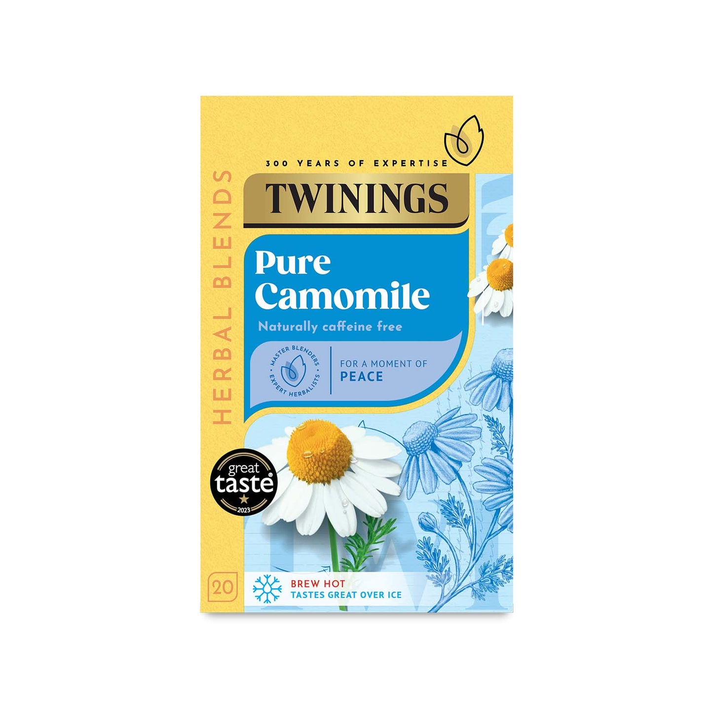 Twinings Fruit & Herbal Tea Pure Camomile Tea 20 Tea Bags Caffeine Free Tea Sugar Free Tea Bags