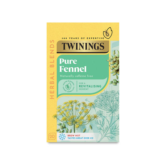 Twinings Fruit & Herbal Tea Pure Fennel Tea 20 Tea Bags Caffeine Free Tea Sugar Free Tea Bags