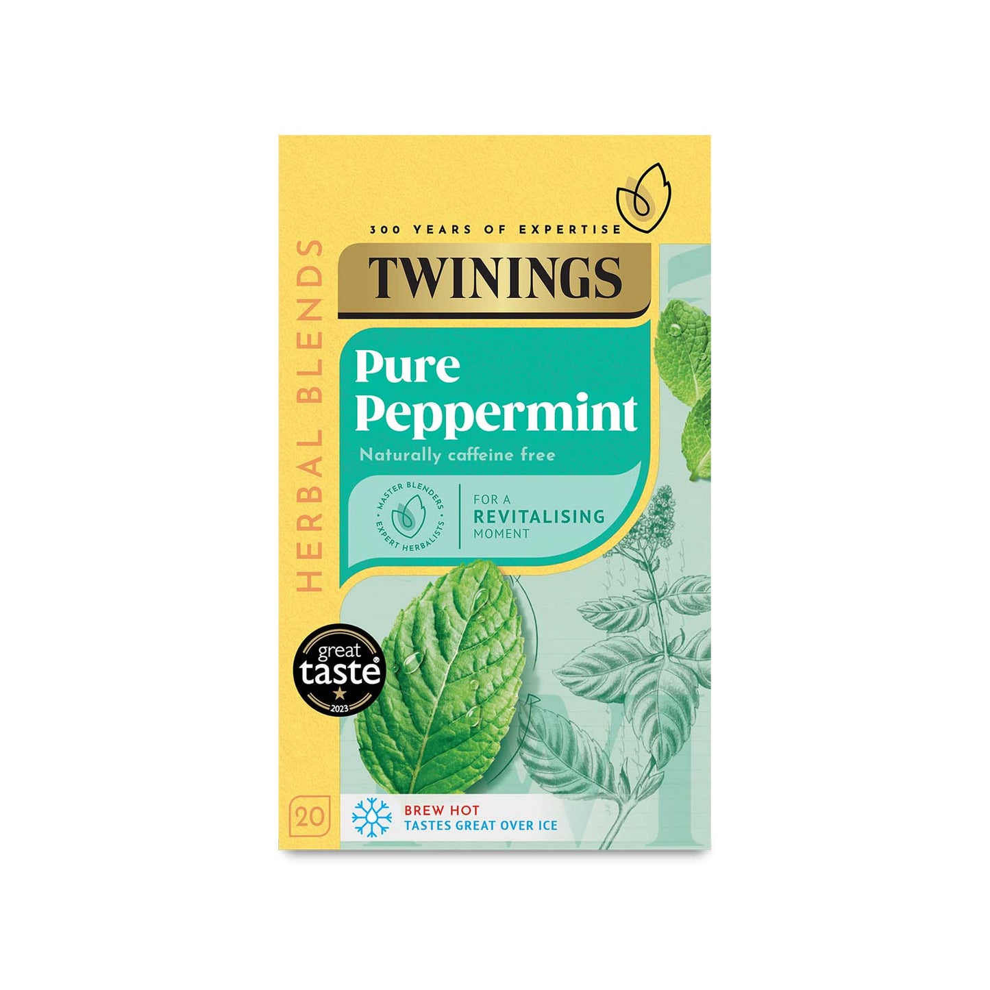 Twinings Fruit & Herbal Tea Pure Peppermint Tea 20 Tea Bags Caffeine Free Tea Sugar Free Tea Bags