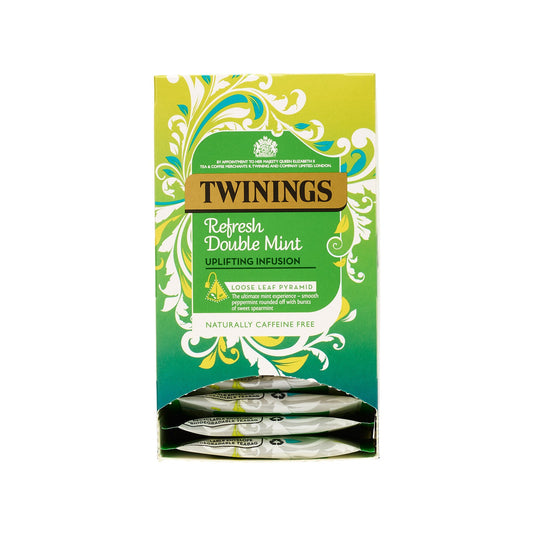 Twinings Refresh Double Mint 15 Pyramid Bags (Individually Wrapped)