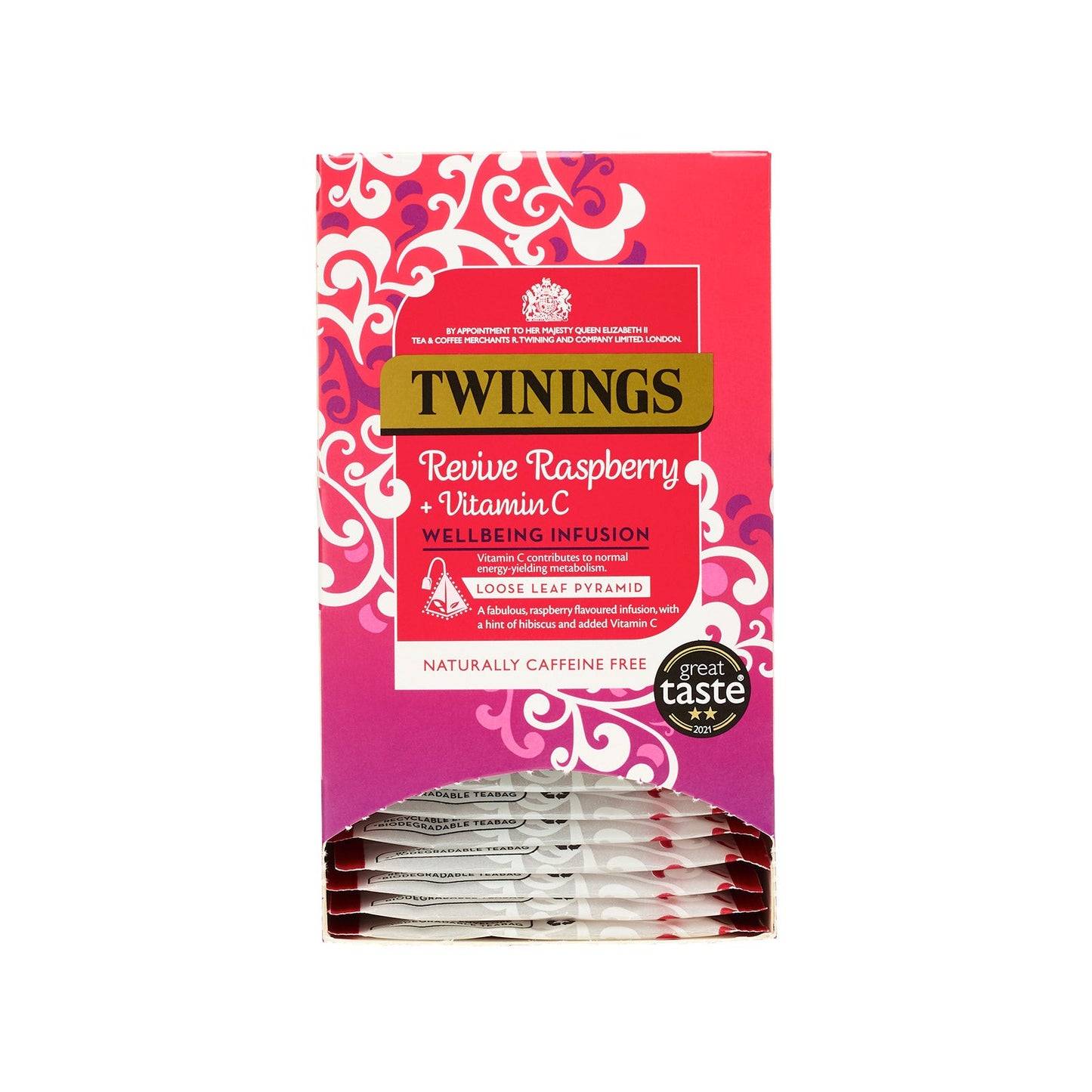 Twinings Revive Raspberry & Vitamin C 15 Pyramid Bags (Individual)