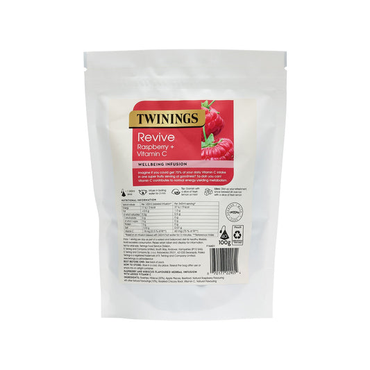 Twinings Revive Raspberry & Vitamin C 40 Loose Pyramid Tea Bags