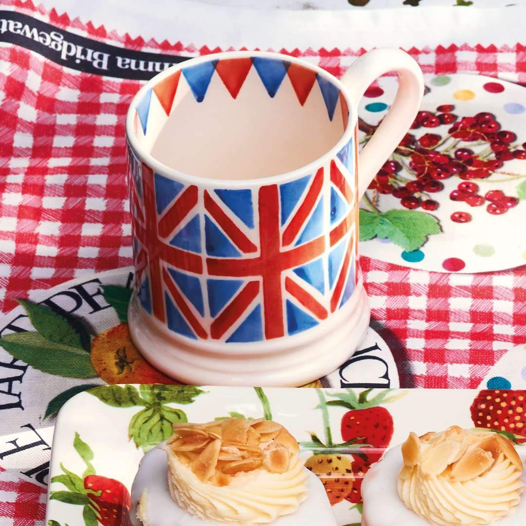 Emma Bridgewater Seconds Union Jack 1/2 Pint Mug Unique Handmade & Handpainted English Earthenware Tea/Coffee Mug