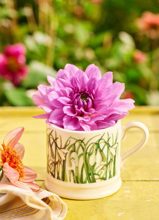 Snowdrop Small Mug Unique Handmade & Handpainted English Earthenware Tea/Coffee Mug Emma Bridgewater