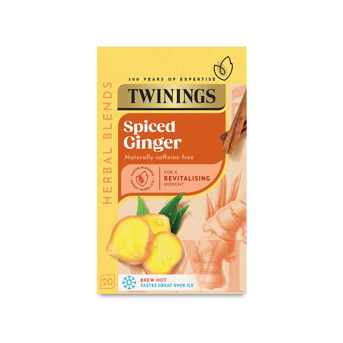 Twinings Fruit & Herbal Tea Spiced Ginger Tea 20 Tea Bags Caffeine Free Tea Sugar Free Tea Bags