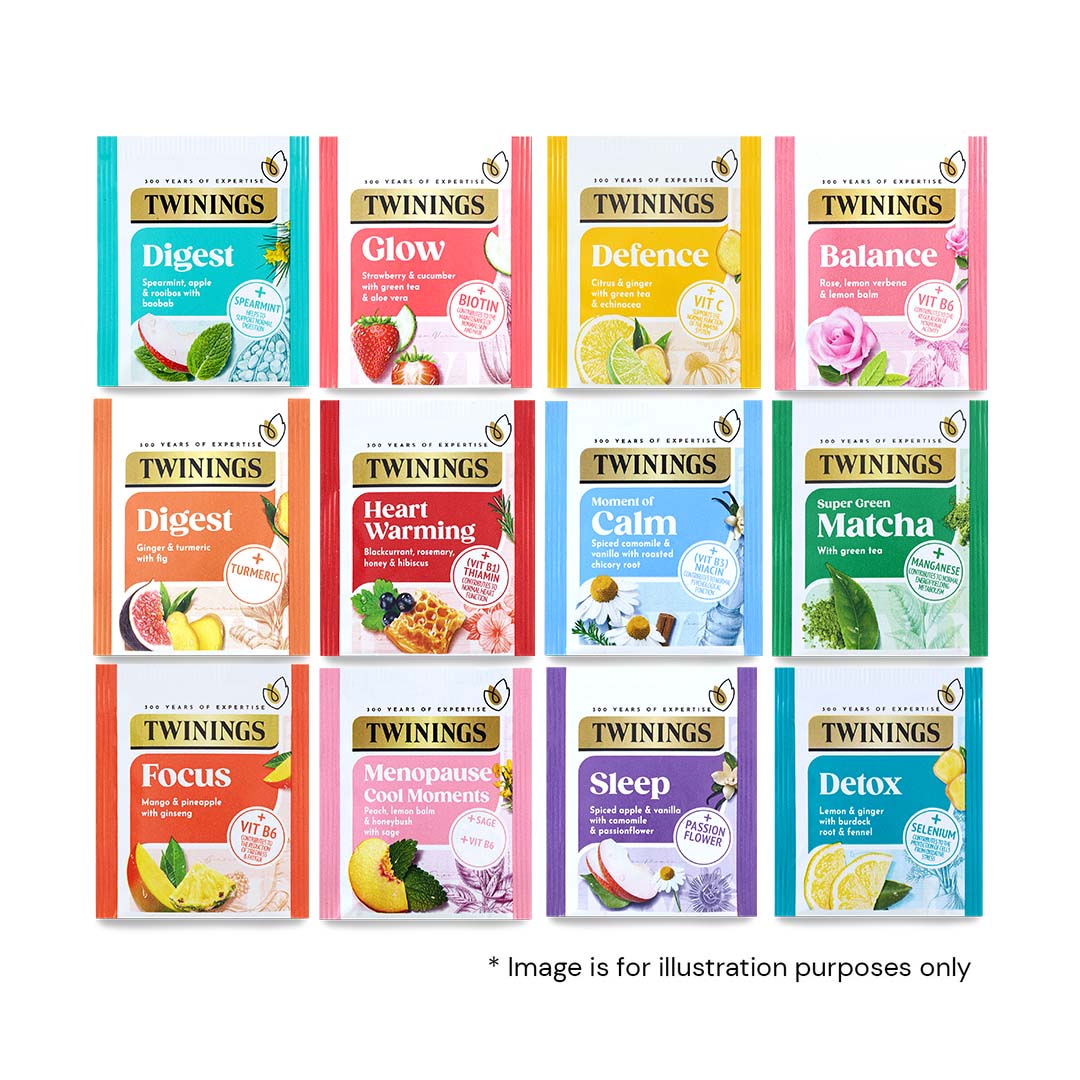 Twinings Superblends Refill Pack 12 Assorted Green Tea & Infusion Envelopes