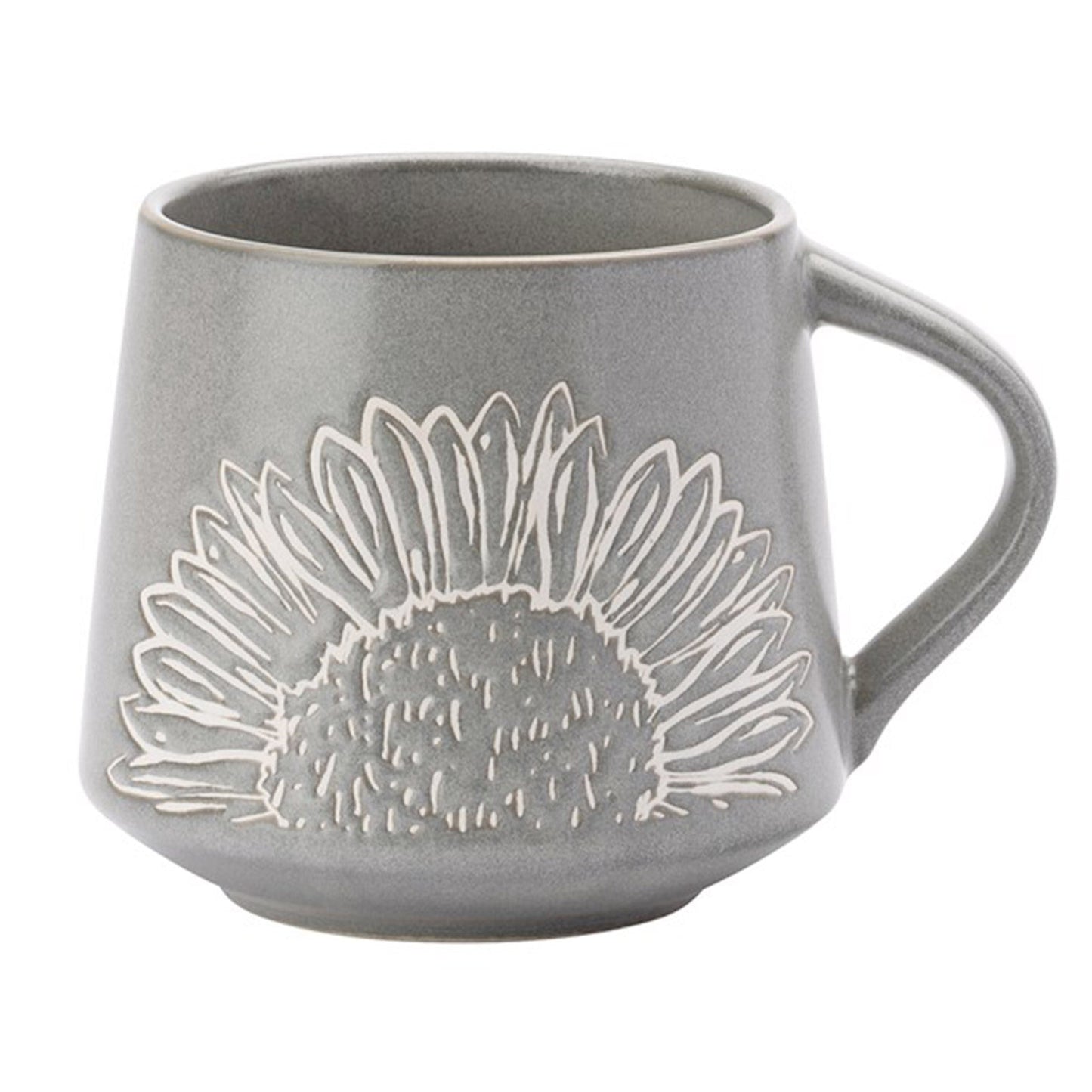 The English Tableware Company Artisan Flower Mug Grey Teaware Tea Lover Gift