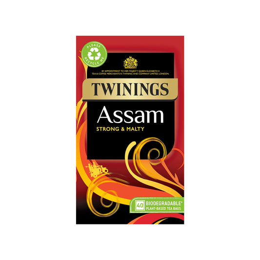 Twinings Assam Tea 40 Tea Bags All Natural Ingredients Strong Assam Black Tea Indian Tea Blend