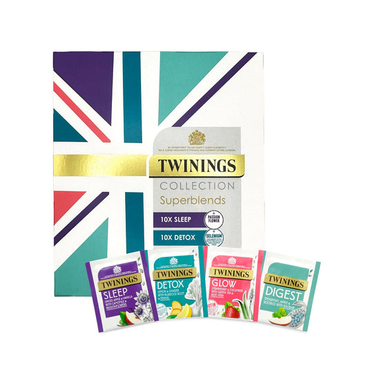 Twinings Collection Superblends Tea Tea Gift Box 40 Tea Bags Variety of Teas and Infusions Health and Wellbeing Tea