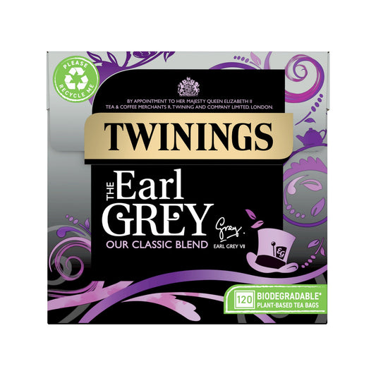 Twinings Earl Grey Tea 120 Tea Bags All Natural Ingredients Fragrant Earl Grey Black Tea Lemon & Bergamot Tea Biodegradable Tea Bag