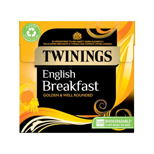 Twinings English Breakfast Tea 120 Tea Bags All Natural Ingredients Well Rounded English Breakfast Black Tea Biodegradable Tea Bag