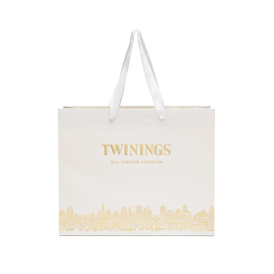 Twinings White Gift Bag Medium Gold Design Create Your Own Gift Tea Gift Bag