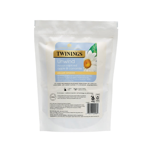 Twinings Unwind Spiced Apple & Camomile 40 Loose Pyramid Tea Bags