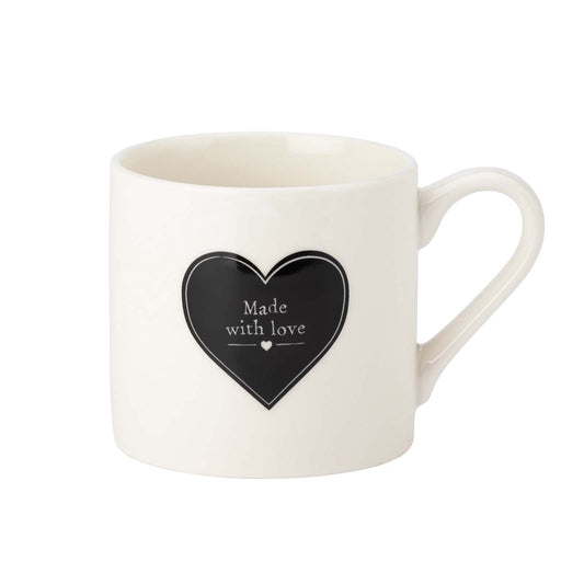 The English Tableware Company Made with Love Mug Black Heart