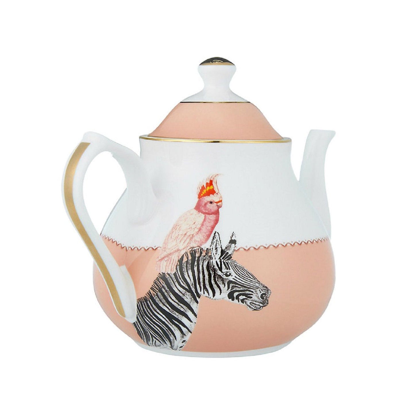 Yvonne Ellen Zebra & Parrot Teapot Quirky Afternoon Tea Teapot Teaware Tea Lover Gift