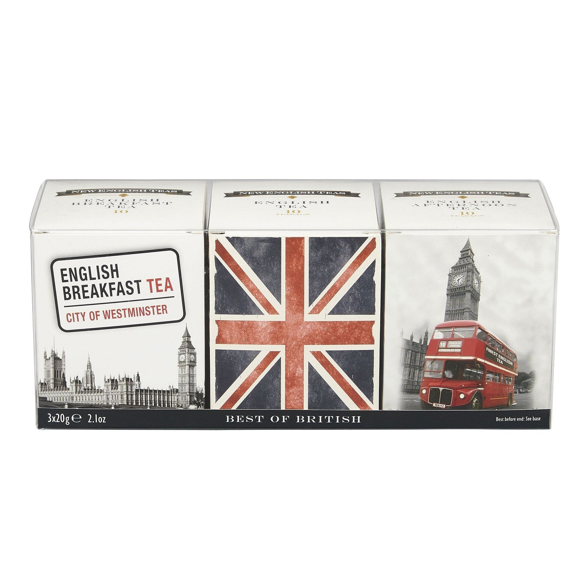 You'll be spoilt for choice with our best selling Traditional English Tea Gift Pack featuring 3 of our favourite blends. Includes English Afternoon Tea, English Breakfast Tea and English Tea. Each Tea Carton Contains: 10 Individually Wrapped Teabags 