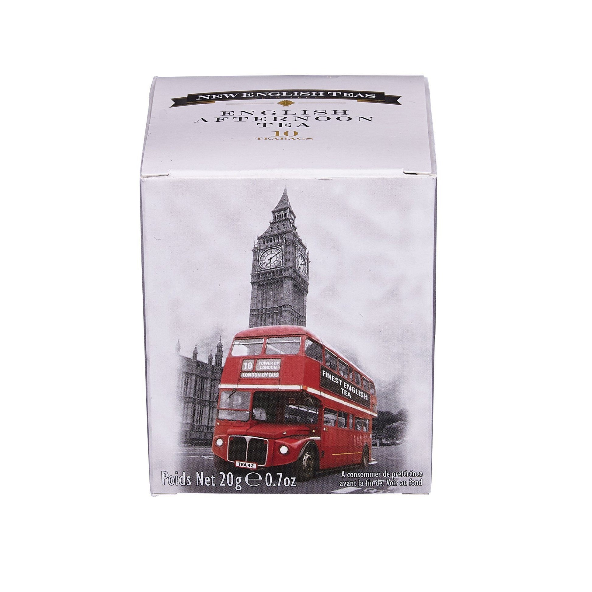 Our Red London Bus designed English Afternoon Tea cartons offers a rich, smooth and delicious blend. A delicious brew traditionally used in the afternoon to compliment sandwiches, pastries, and cakes. Enjoy on its own, with a slice of lemon or with t