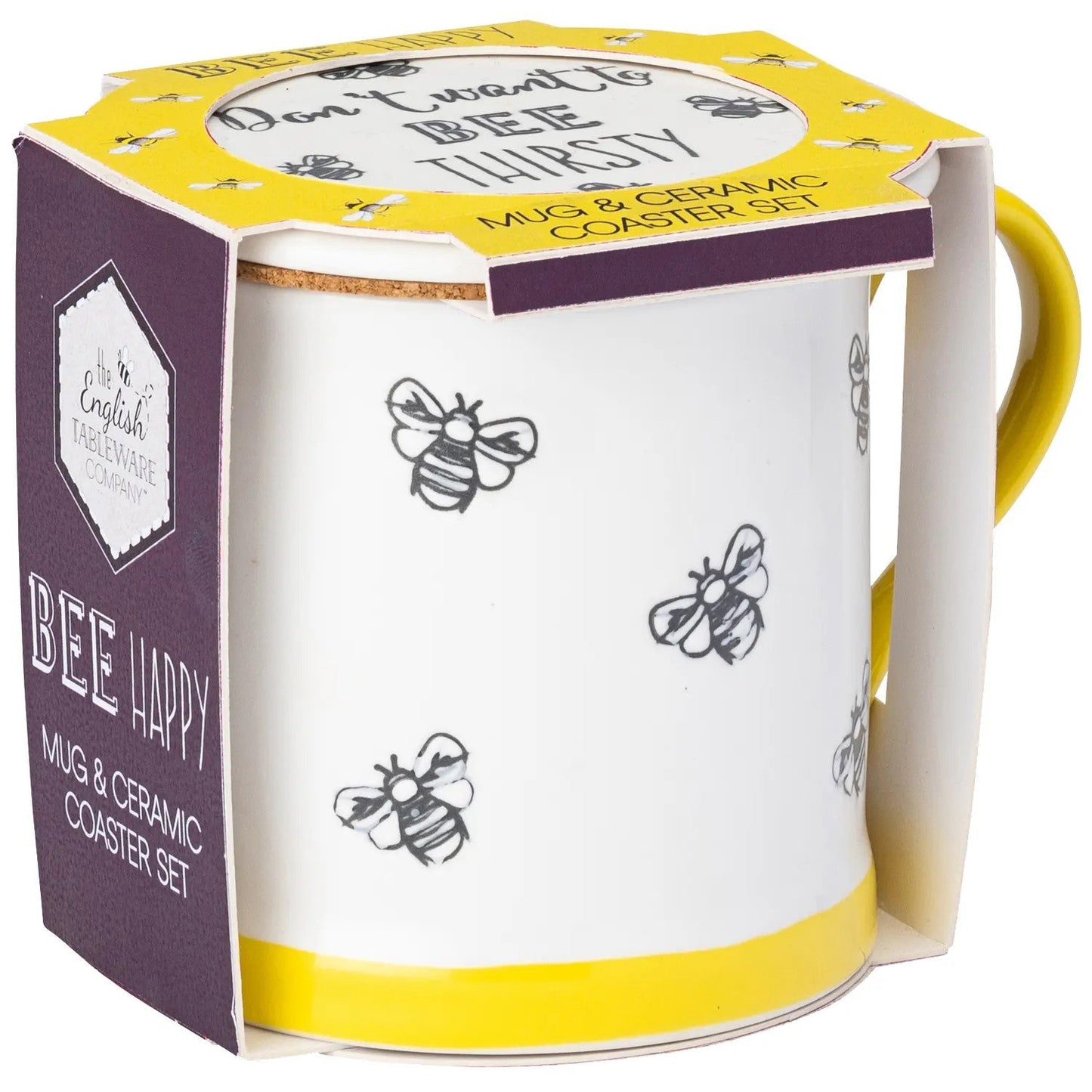 The English Tableware Company Bee Happy Mug & Coaster Set