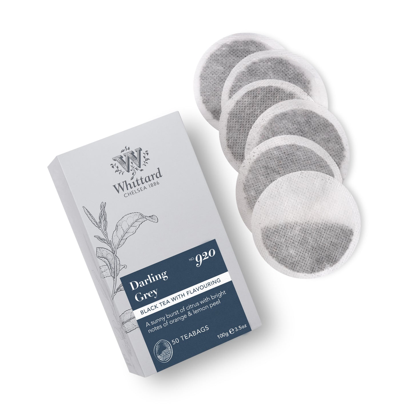 Whittard Darling Grey 50 Traditional Teabags