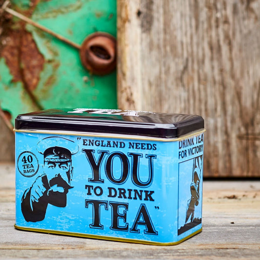 Our best-selling vintage-style tea caddy is more popular than ever. England needs you to drink tea, the perfect gift to send to anyone who needs a little cheering up at the moment. This fun keepsake tin contains 40 English Afternoon Teabags. England 