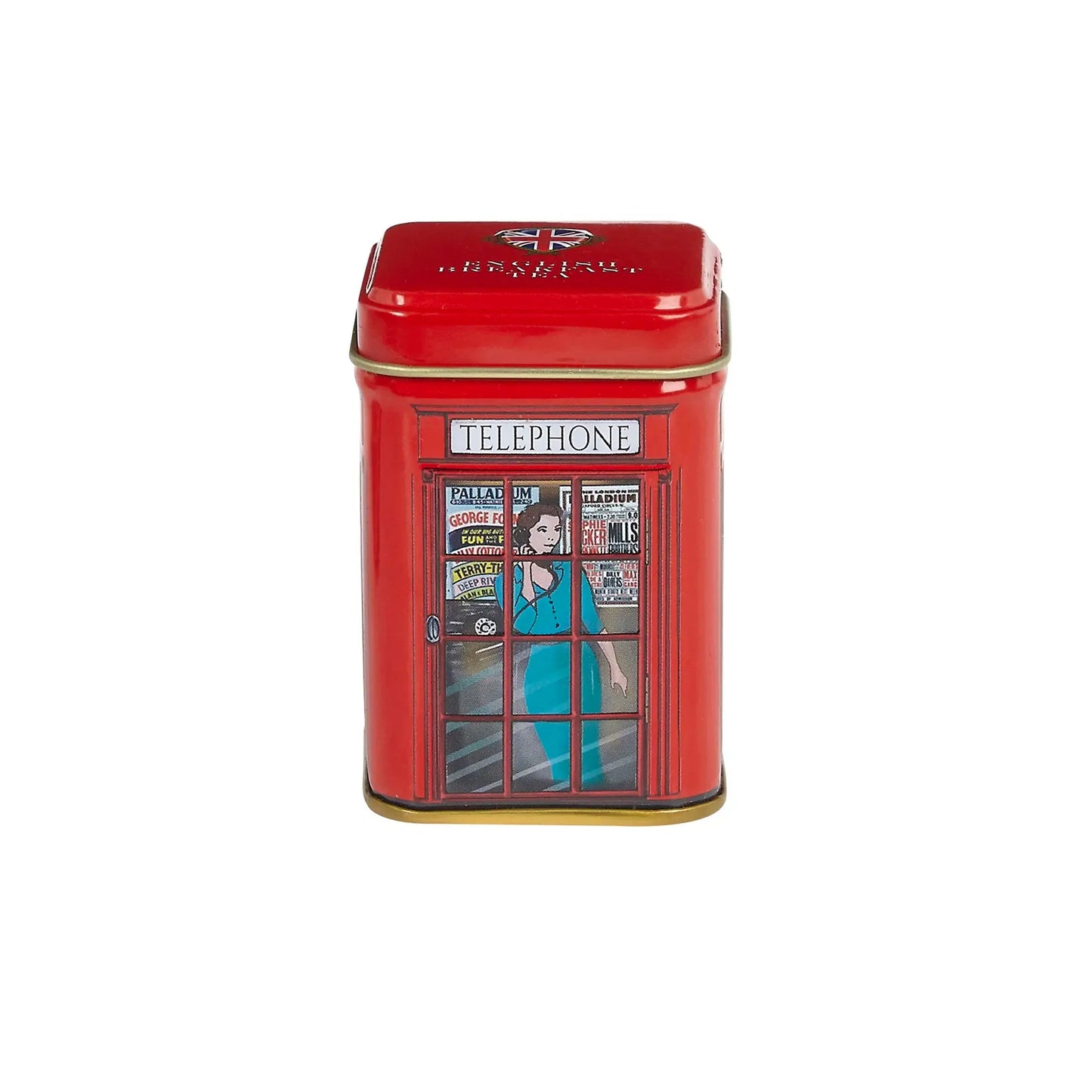 Iconic mini Tea tin featuring the iconic red British Telephone Box. This collectible, super cute mini tea tin contains our flavoursome loose leaf English Breakfast Tea, a classic rich, smooth and delicious blend. Traditionally drank in the morning, w