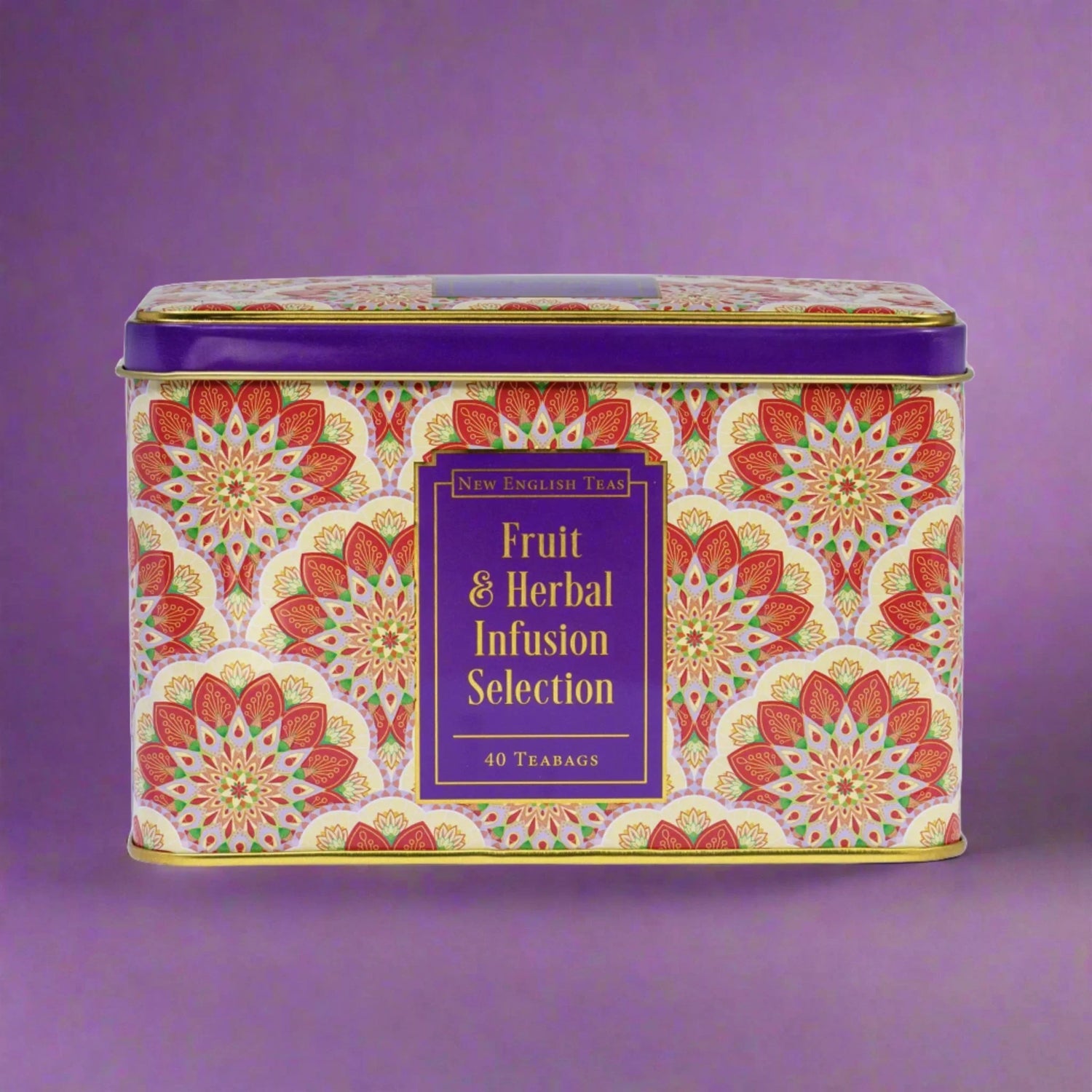 A delightful selection of specially blended fruit and herbal infusions for when you want a refreshing alternative to your usual pick me up. Our Fruit & Herbal Infusion selection tin features a beautifully embossed floral pattern design with striking 