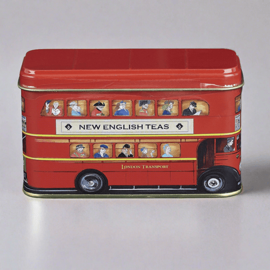 A traditional mini tea tin capturing the iconic Red London Bus. Highly collectable, this unique tin contains 10 of our English Breakfast teabags. Tea Tin Contains 10 English Breakfast teabags Infusion Tips Boil fresh water to 100Â°C and pour over the