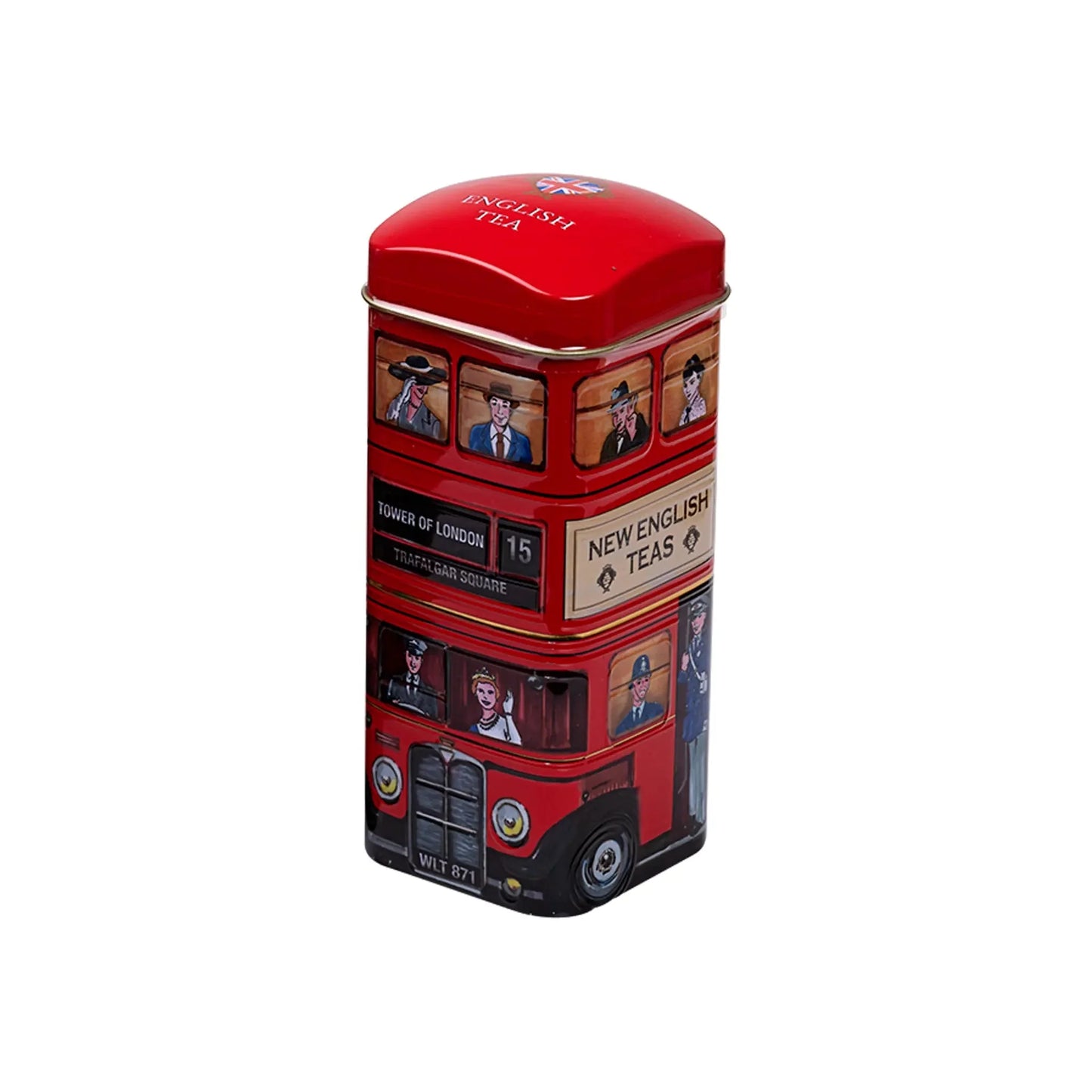 This iconic London Bus Tea Tin is the perfect way to bring a touch of English elegance to any tea break. Featuring a vintage Routemaster bus design and filled with 14 premium London blend teabags, it's the perfect souvenir or travel gift. Experience 