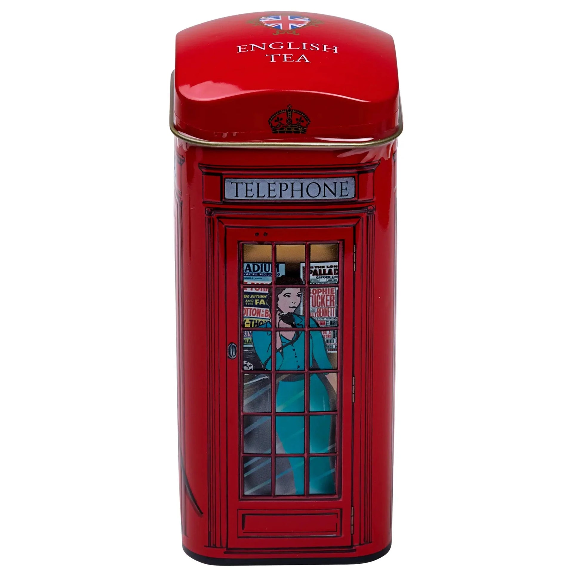 A delightful tea tin featuring the authentic hand-drawn English Telephone box. This smart, collectible tin contains our flavoursome English Tea, a classic rich, smooth and delicious blend. Traditionally used in the morning to invigorate the senses sh