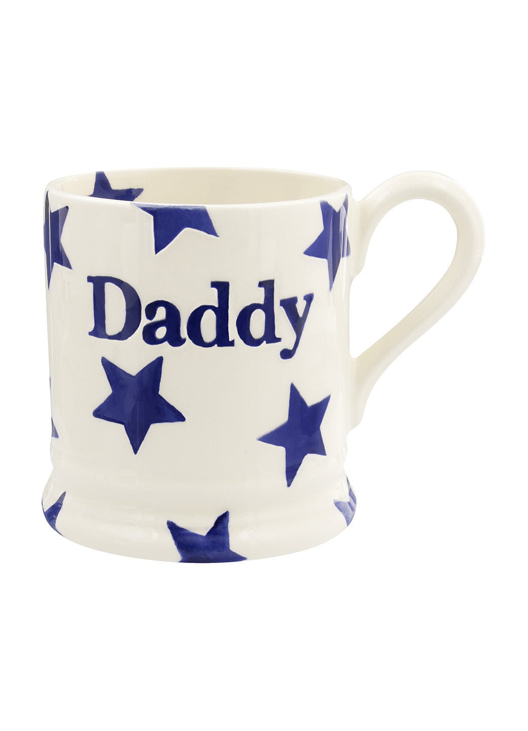 Emma Bridgewater Seconds Blue Star Daddy 1/2 Pint Mug Unique Handmade & Handpainted English Earthenware Tea/Coffee Mug