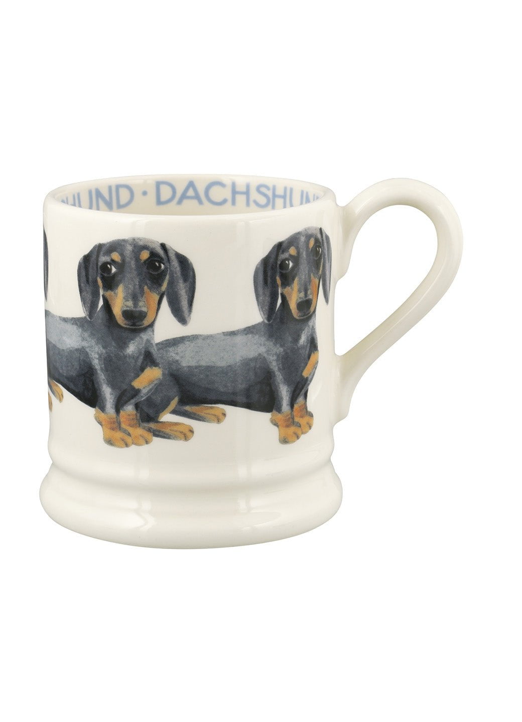 Emma Bridgewater Emma Bridgewater Black & Tan Dachshund 1/2 Pint Mug Unique Handmade & Handpainted English Earthenware Tea/Coffee Mug