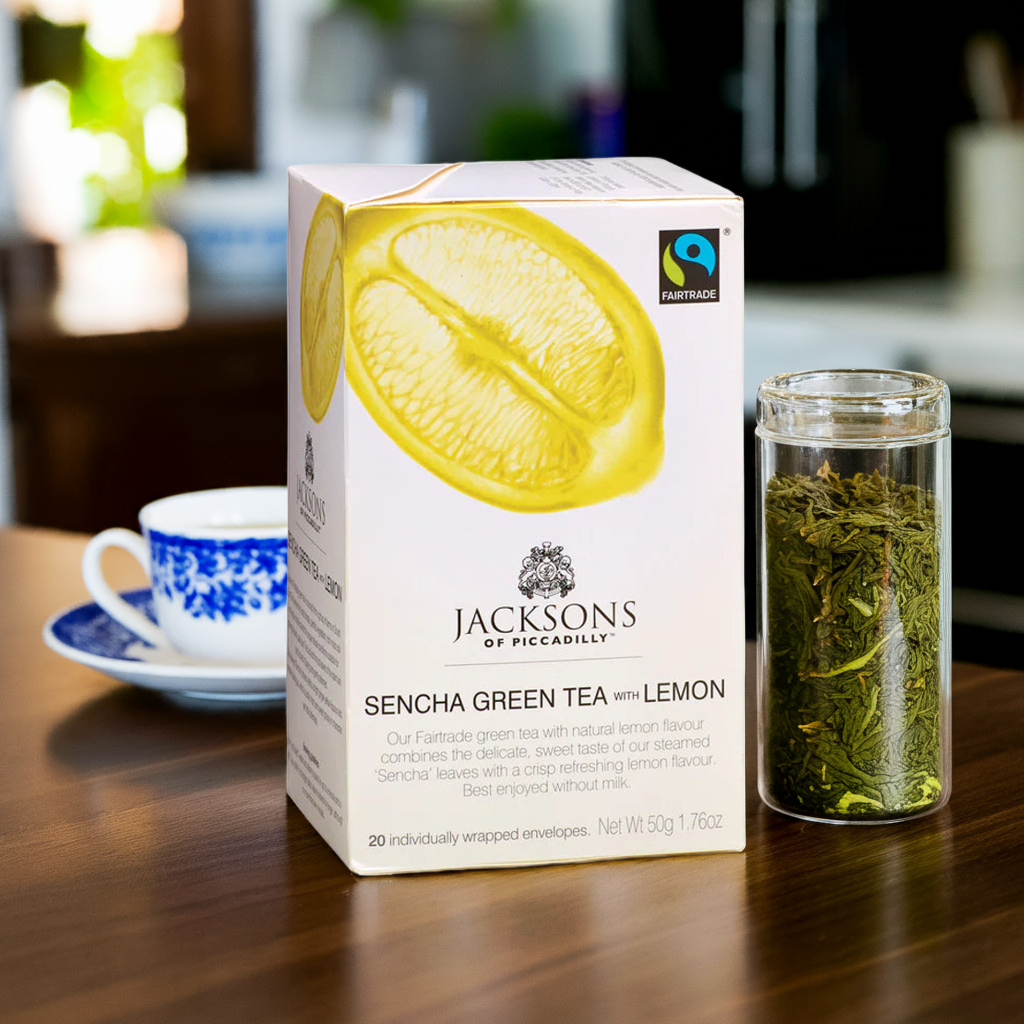 Jacksons of Piccadilly Green Tea Sencha Green Tea with Lemon