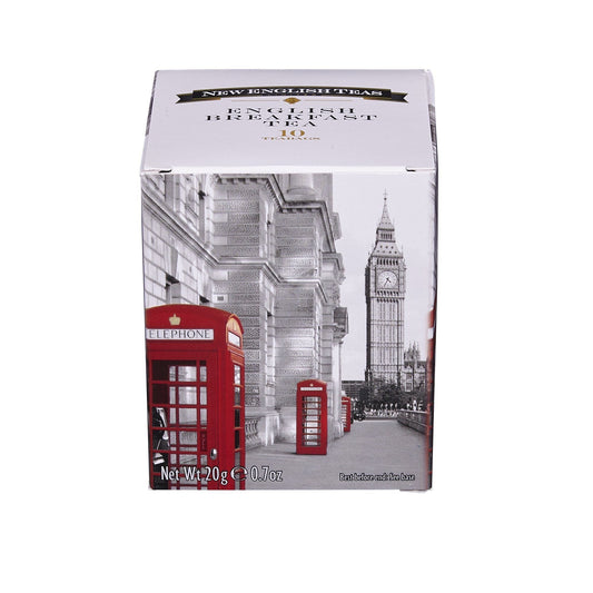 Our Red Telephone Box English Breakfast Tea, rich, smooth and delicious. A tasty brew traditionally used in the morning to invigorate the senses shortly after waking. Enjoy on its own or with the addition of milk and if preferred a little sugar, perf