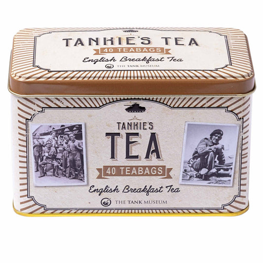 Created in partnership with The Tank Museum, here is a classic tea tin souvenir celebrating the history of the tank. Includes 40 of our signature blend English Breakfast teabags. Tally-ho!