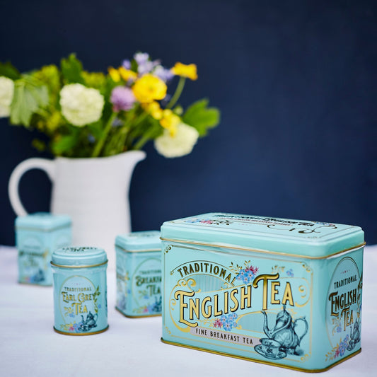 Treat yourself or your loved one to the luxurious Vintage Victorian Tea Gift Set. This stunning set features our highly collectible triple mini tea tin set, and our classic 40 teabag tin in a beautiful mint green colour. Enjoy a wide range of exquisi